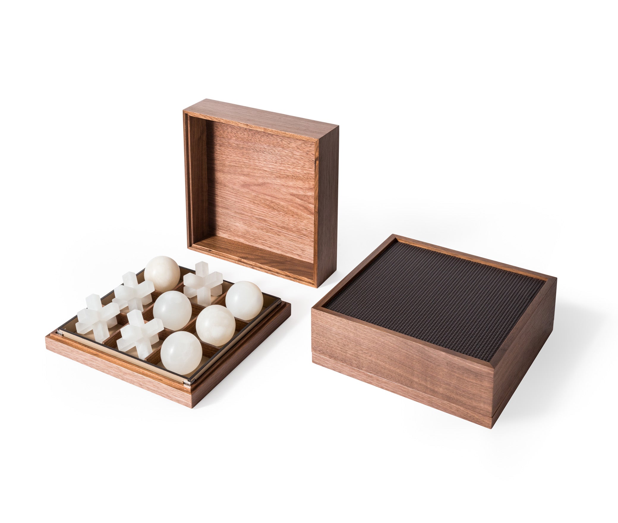 Крестики-нолики - 27,5X27,5XH9,5 см / зернистая кожа_nocciola Pinetti 00.1211.029.008 - Вид №1