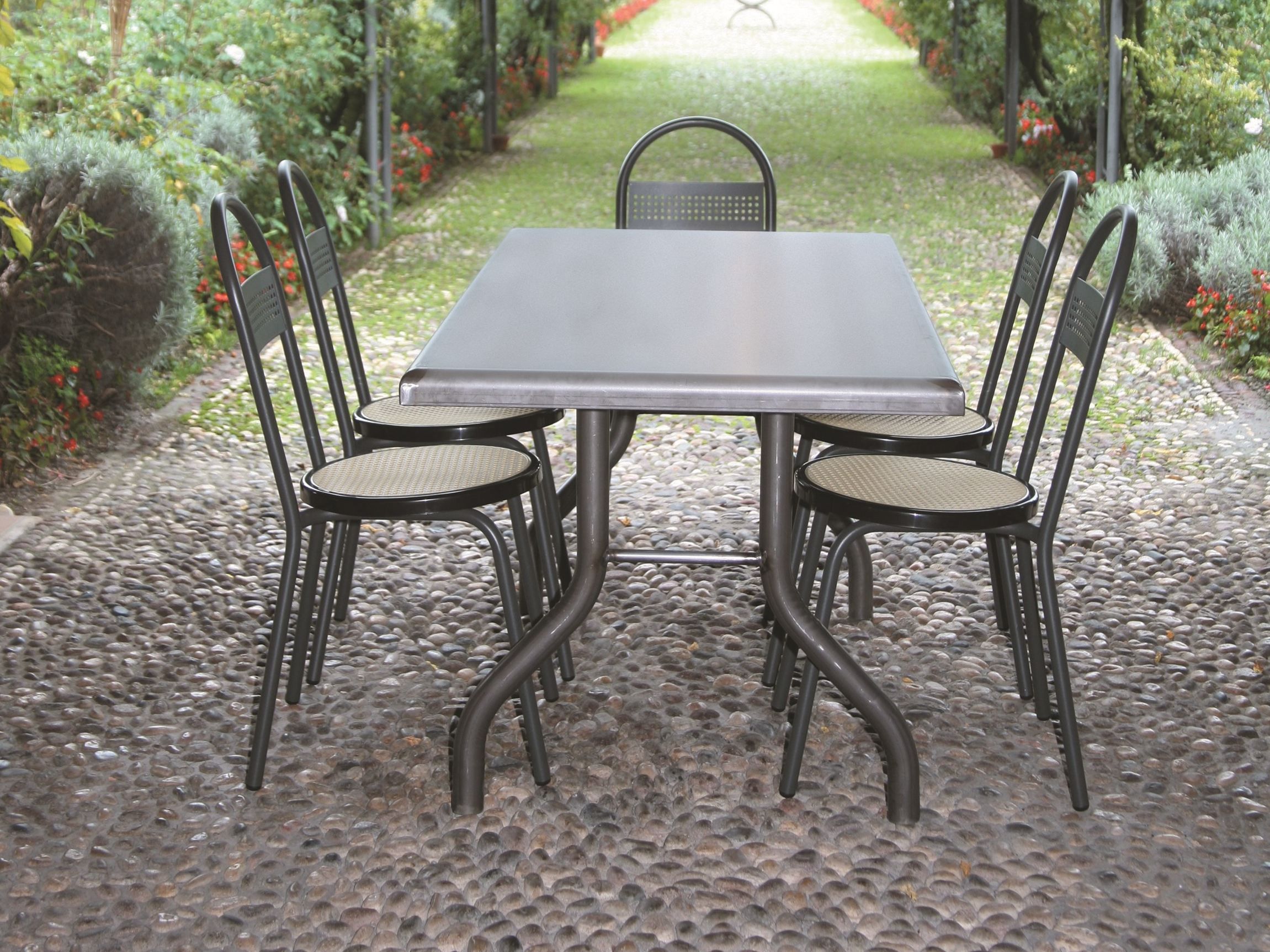 Стальной стол с алюминиевой столешницей SELVOLINA PUPO ARCH-00041199