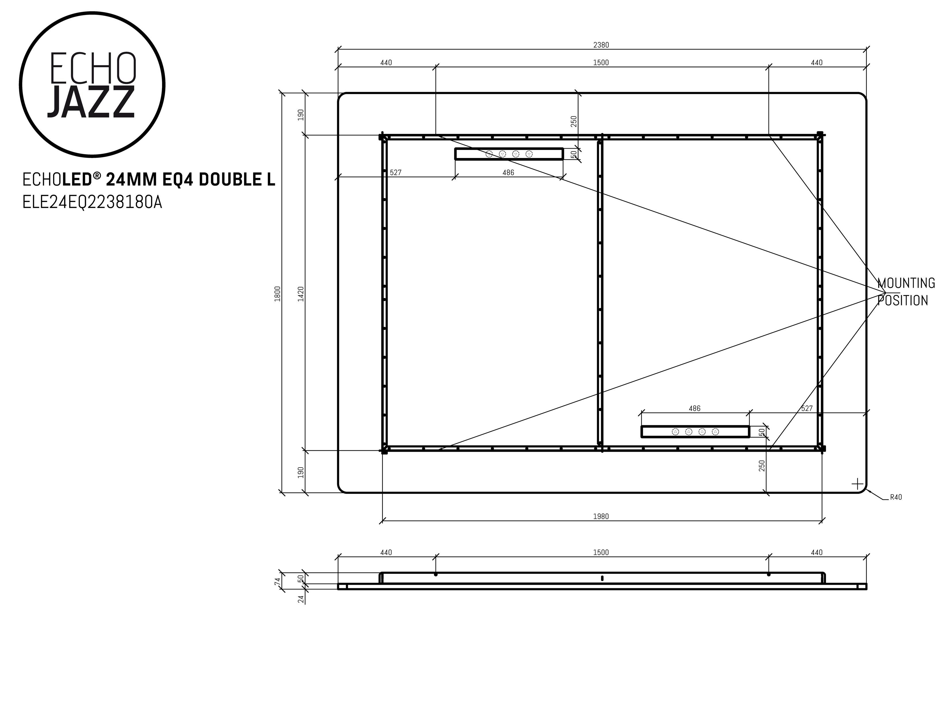 Подвесная акустическая панель ECHOJAZZ ECHOLED® EQ4 ARCH-00015587 - Вид №3