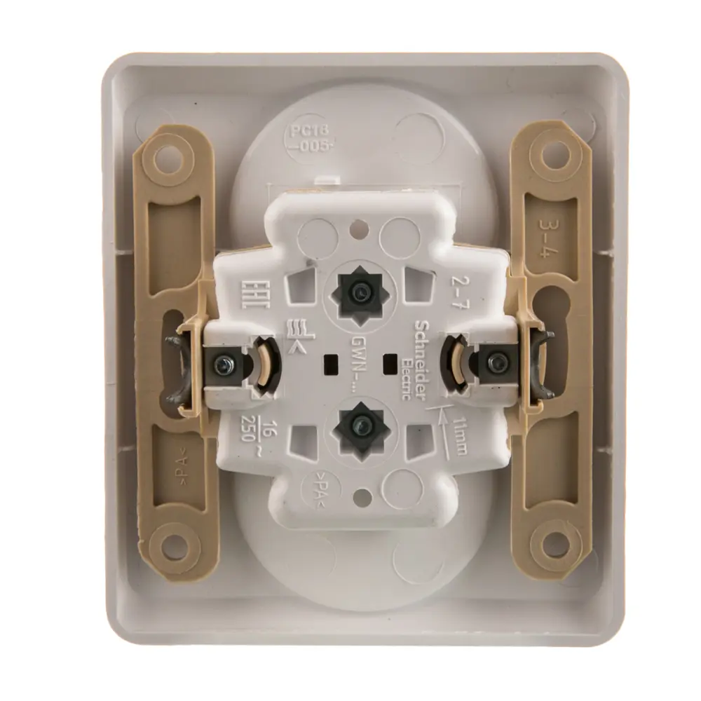 Розетка Schneider Electric Этюд, 2 разъема, цвет белый 11300789 STLM-2102547 - Вид №1