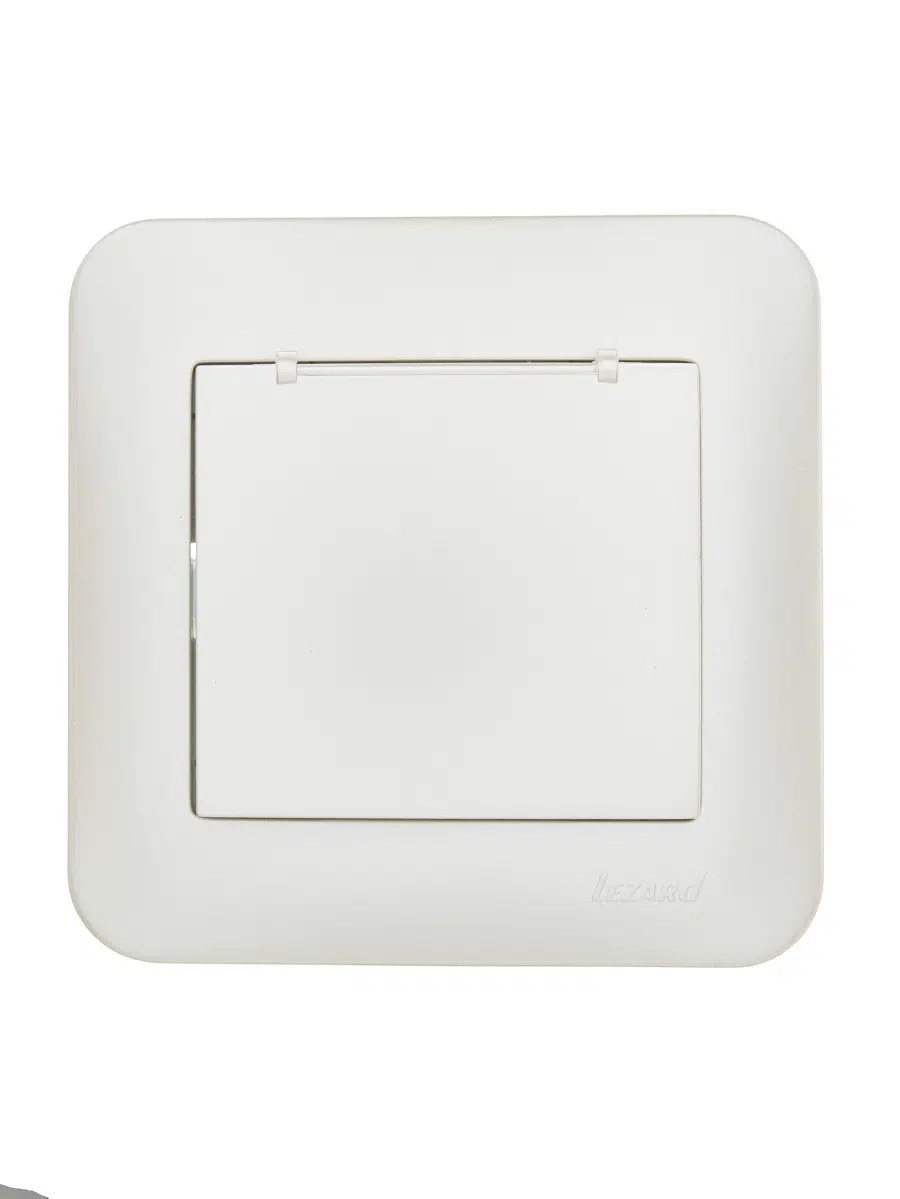 ASTI Розетка с/з с крышкой ПБТ жемчужно-белый перламутр LEZARD 7081-3030-123B - Вид №1