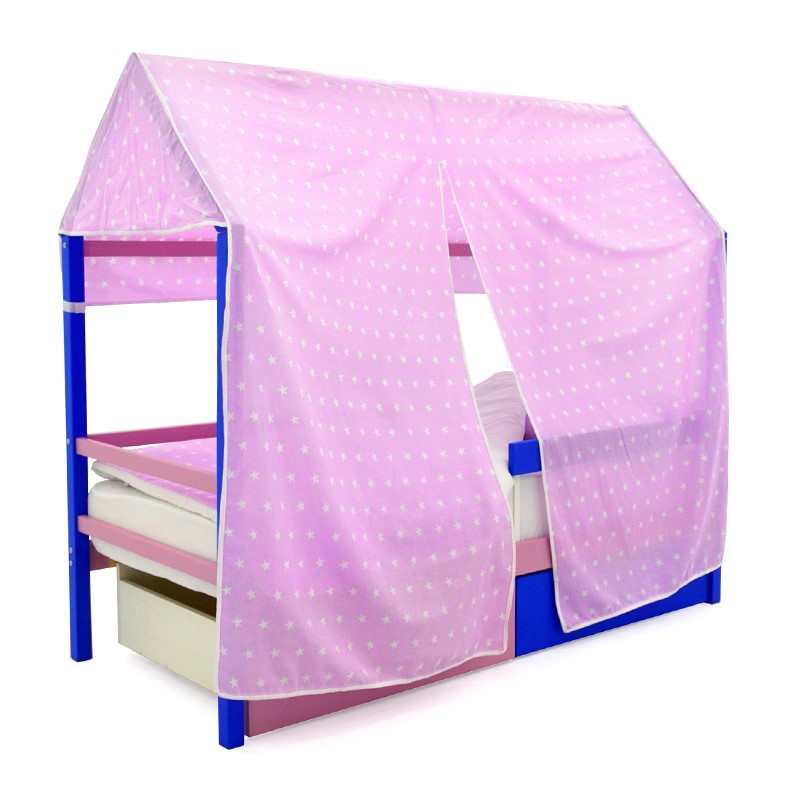 Крыша для кровати-домика текстильная Svogen звезды, фон лаванда БЕЛЬМАРКО  00-3833094 Розовый Santreyd  - Вид №1