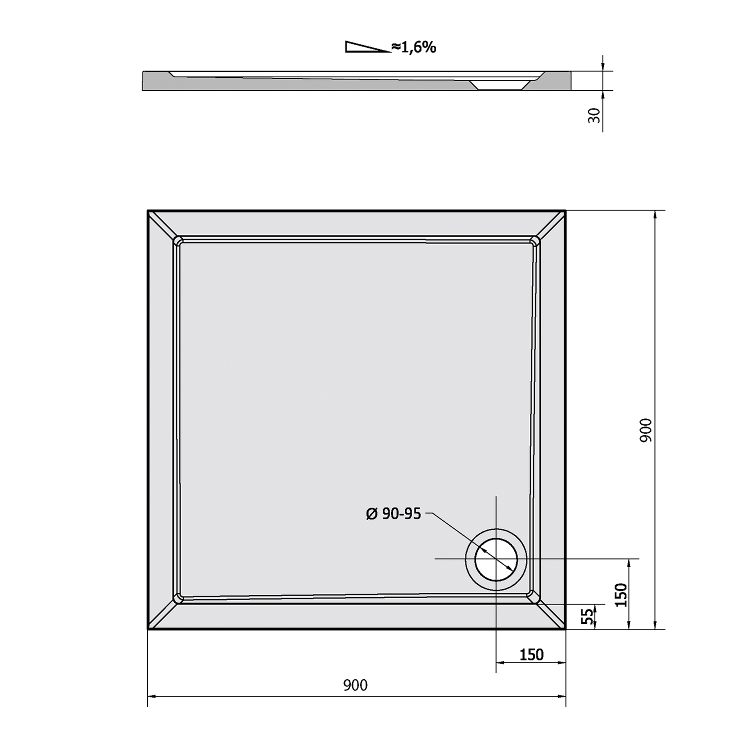 43511 Polysan Душевые кабины из литого мрамора Aura - Вид №1
