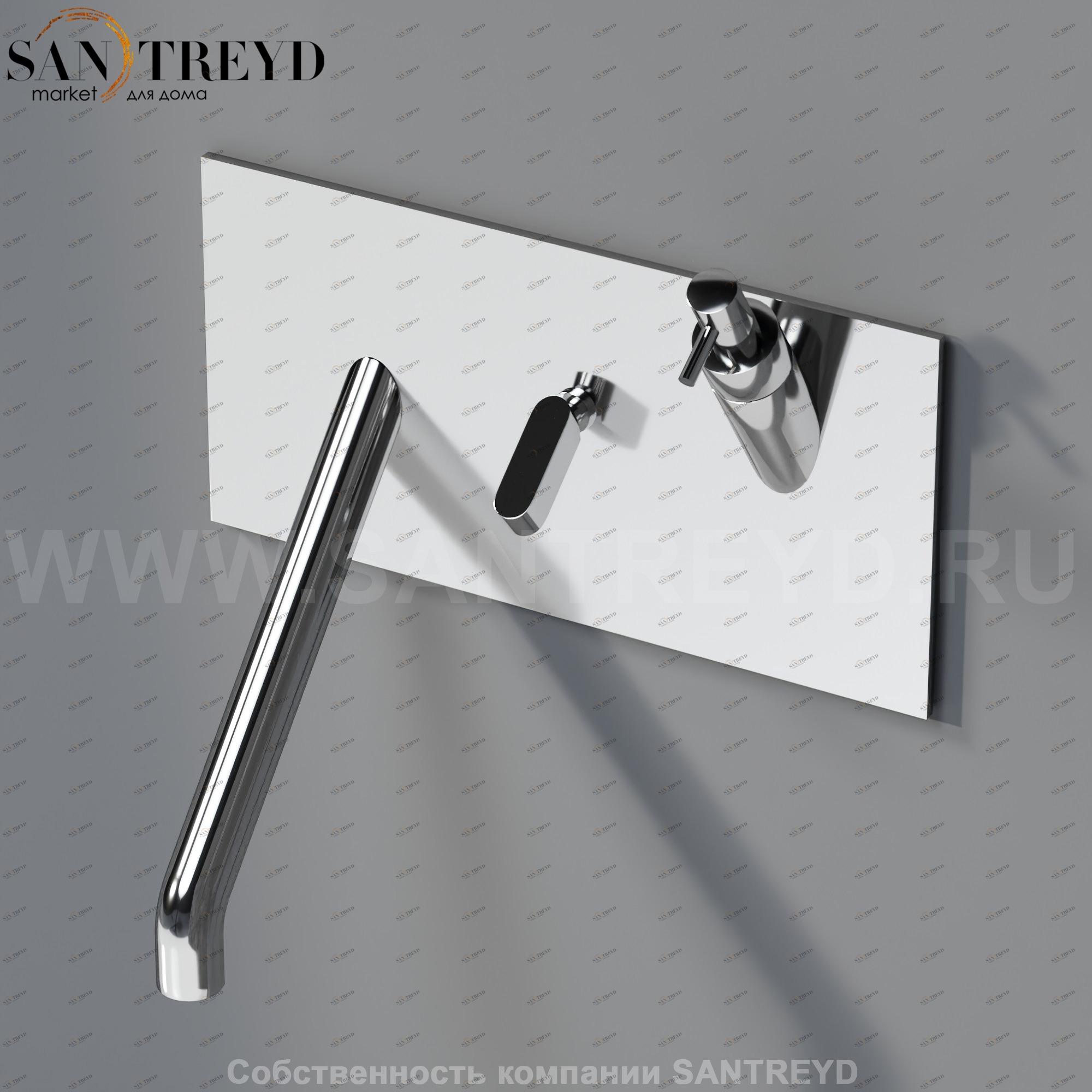 Встроенный смеситель с диспенсером для мыла ARUB0931CS SQUARE для раковины хромированный Agape