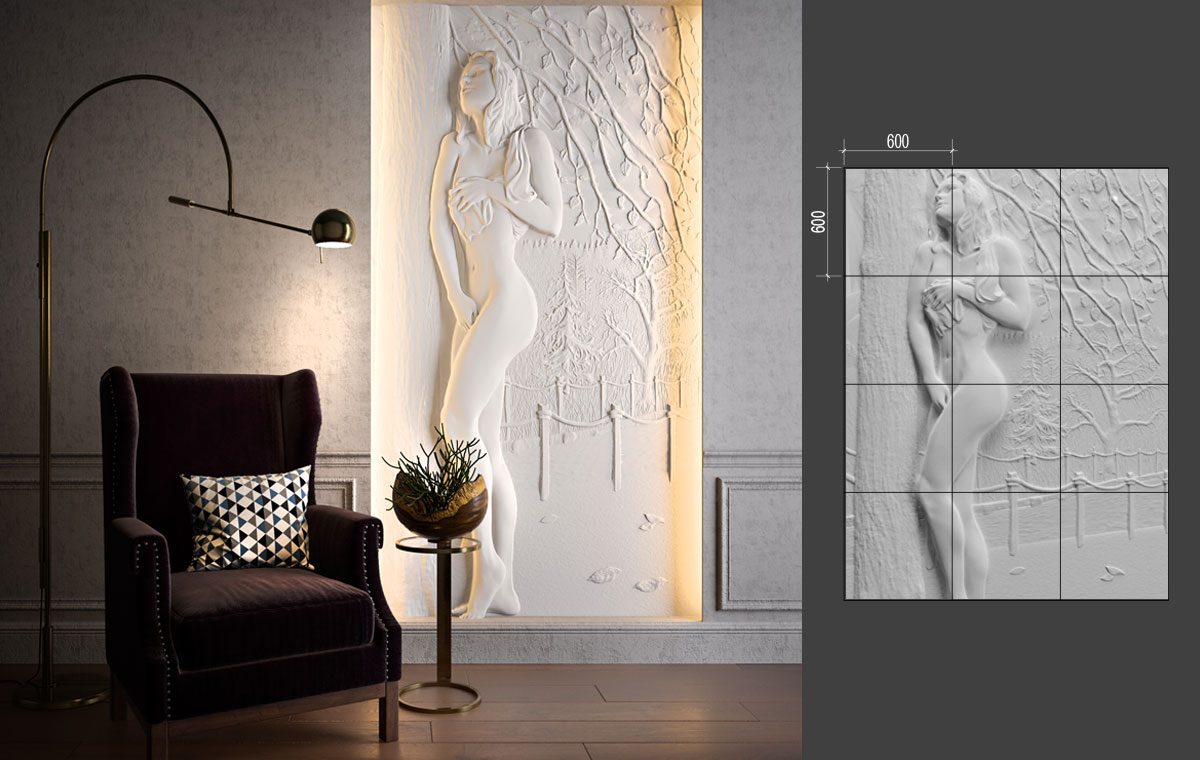 B-50 NAKED LAB.Space Барельеф B-50-1 - Вид №2