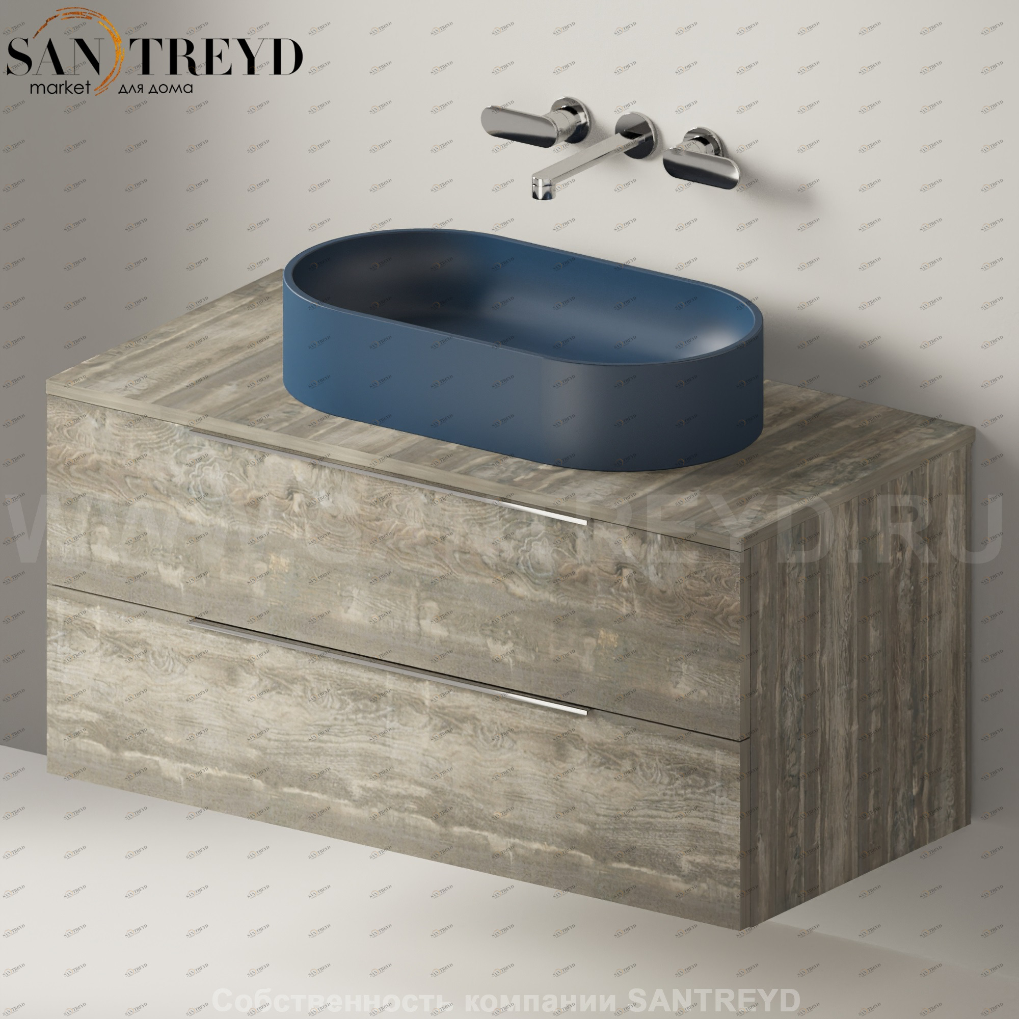 Flaminia BOX Настенная тумба для раковины 105 см с 2-мя ящиками BX839.WE Ceramica Flaminia BX839WE