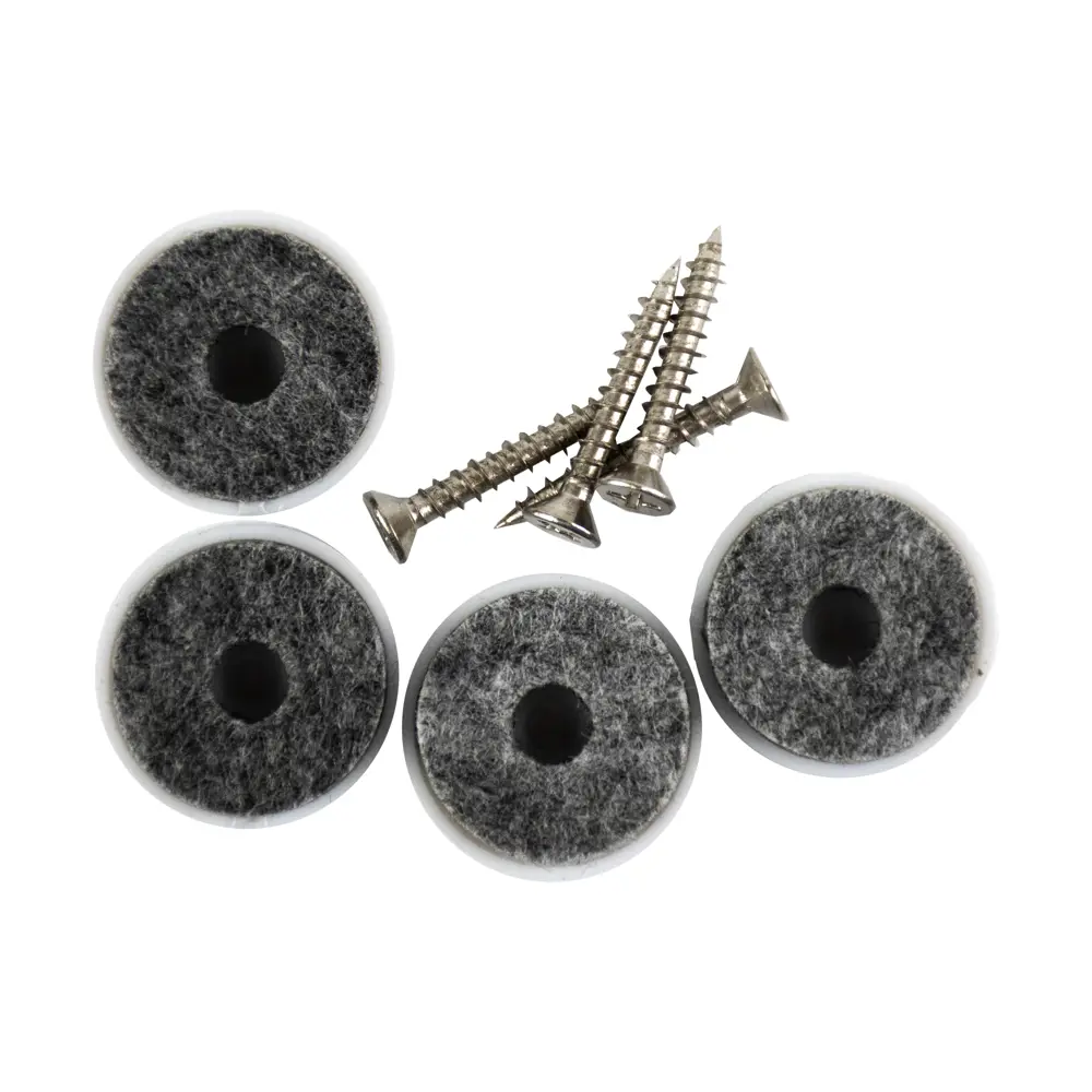 Накладка на мебельные ножки KONSENSA 25 мм круглые шерсть цвет серый 4 шт STLM-2099584 - Вид №1