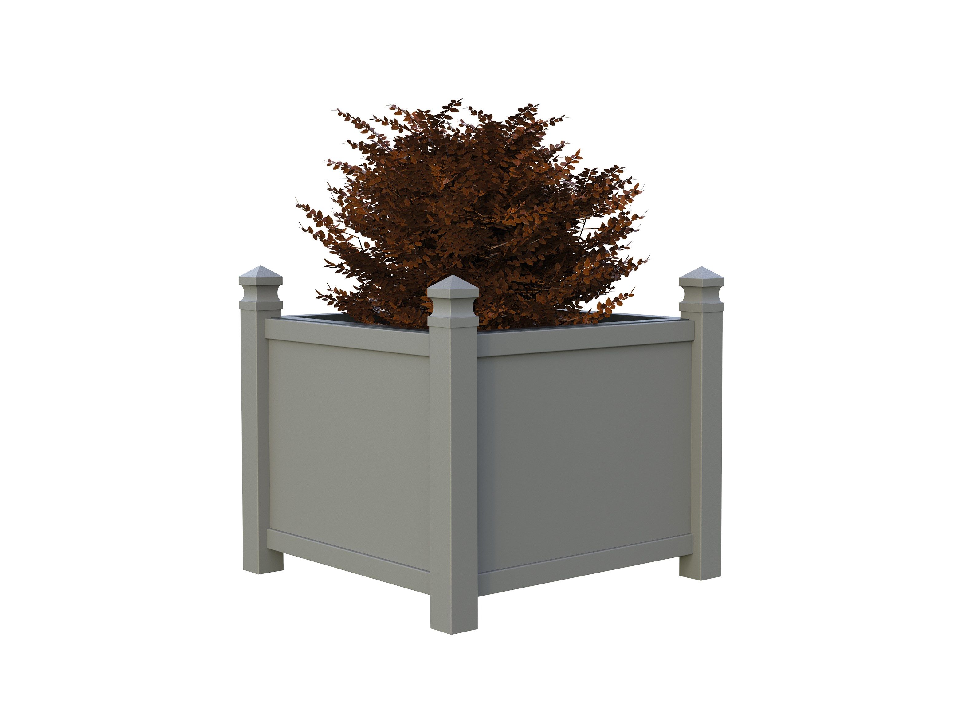 Оцинкованная стальная квадратная низкая плантатор Lazzari Plaza ARCH-00072554 - Вид №1