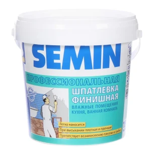 Шпатлевка финишная для влажных помещений Semin 1.5 кг 81964401 STLM-2183071