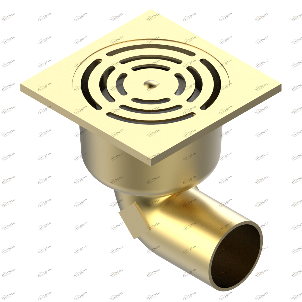 G00-7640/01 Трап квадратный с сифоном 100 мм x 100 мм Thg-paris прочие артикулы THG Матовое золото G00-7640/01 CAT.F