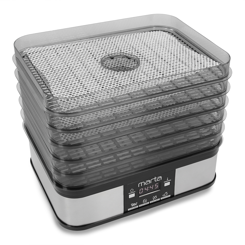 9921960 Сушилка для овощей и фруктов MARTA MT-FD1887C черный STDN-0031327 - Вид №5