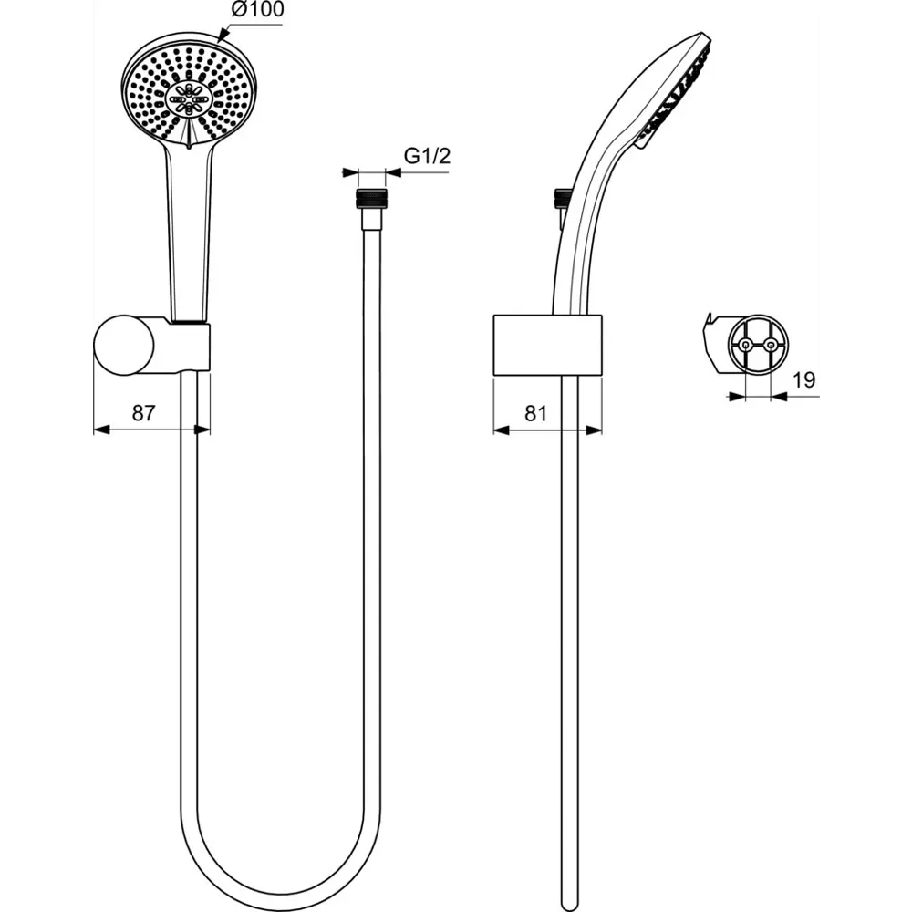 Комплект для душа скрытого монтажа Ideal Standard Ceraplan III B1943AA 18870821 STLM-2065745  - Вид №10