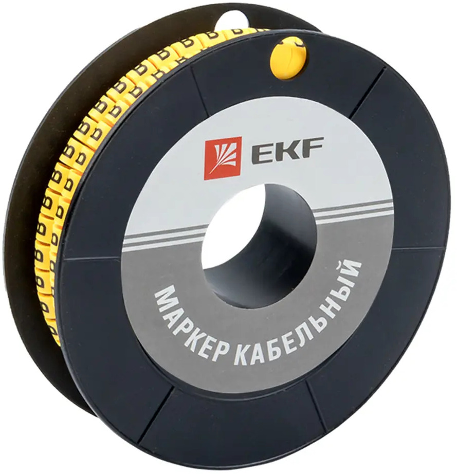91261041 Маркер кабельный EKF PROxima 2.5 мм2 "B" 1000 шт. ЕС-1 STLM-0847430
