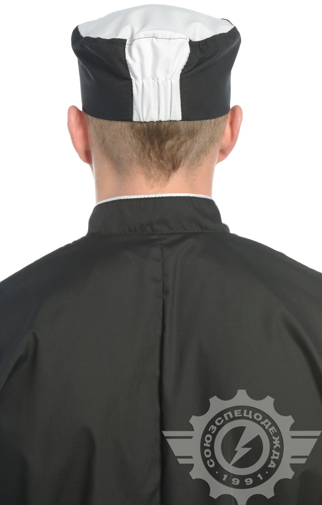 61160 Головной убор "Таблетка" ткань "Тиси" черно-белая  Повар  размер 55-56 Спецодежда  - Вид №4