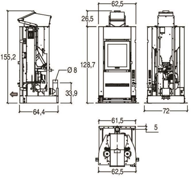 Piazzetta Каминная топка из стали на гранулах Mp sun-id-1465892 - Вид №1
