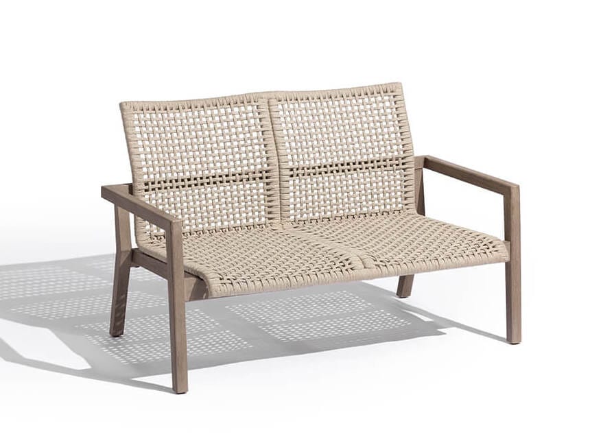 Веревочная садовая скамейка со спинкой и подлокотниками Les Jardins® Копенгаген ARCH-00046288 - Вид №1