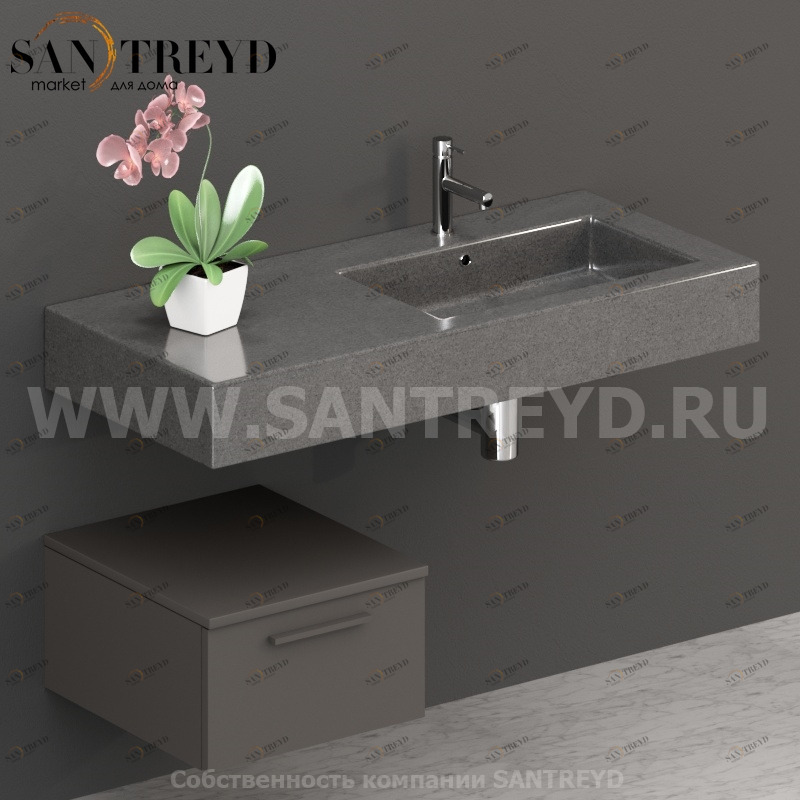 T04552AT2 Столешницы для использования в сочетании с тумбами и открытыми тумбами 45 см серая Globo ARREDO WOOD Италия Ceramica Globo