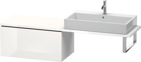 LC582408585 Шкафчик для компактной консоли L-Cube #LC5824 820 x 477 мм Белый глянцевый лак Duravit - Вид №2