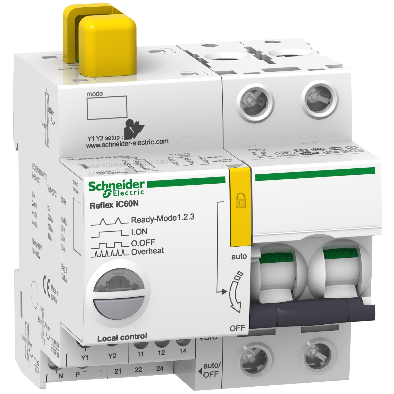 A9C62210 Автоматический выключатель Acti9 2P 10А (C) 10кА Schneider Electric Acti 9 