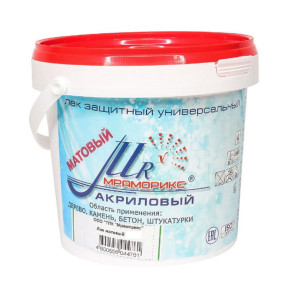 90385168 Лак ВД-АК 00-00006806 защитный акриловый матовый 1 кг STLM-0208883 МРАМОРИКС