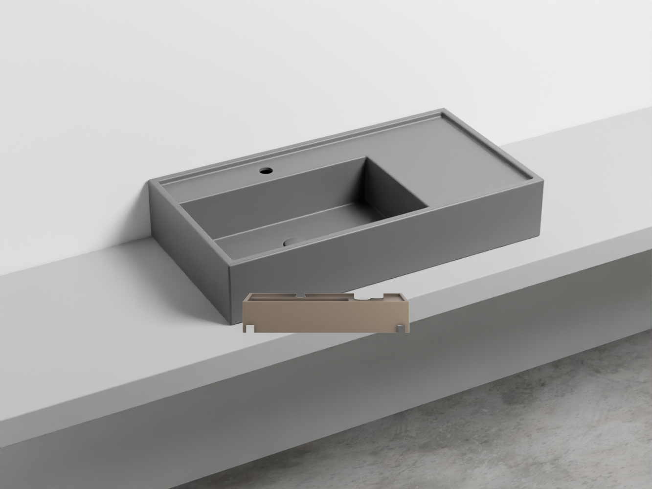 PNLA85-AN Керамическая раковина на одно отверстие 85 cielo Plinio Ceramica Cielo