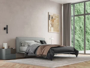 Febal Casa Кровать из искусственной кожи с мягким изголовьем