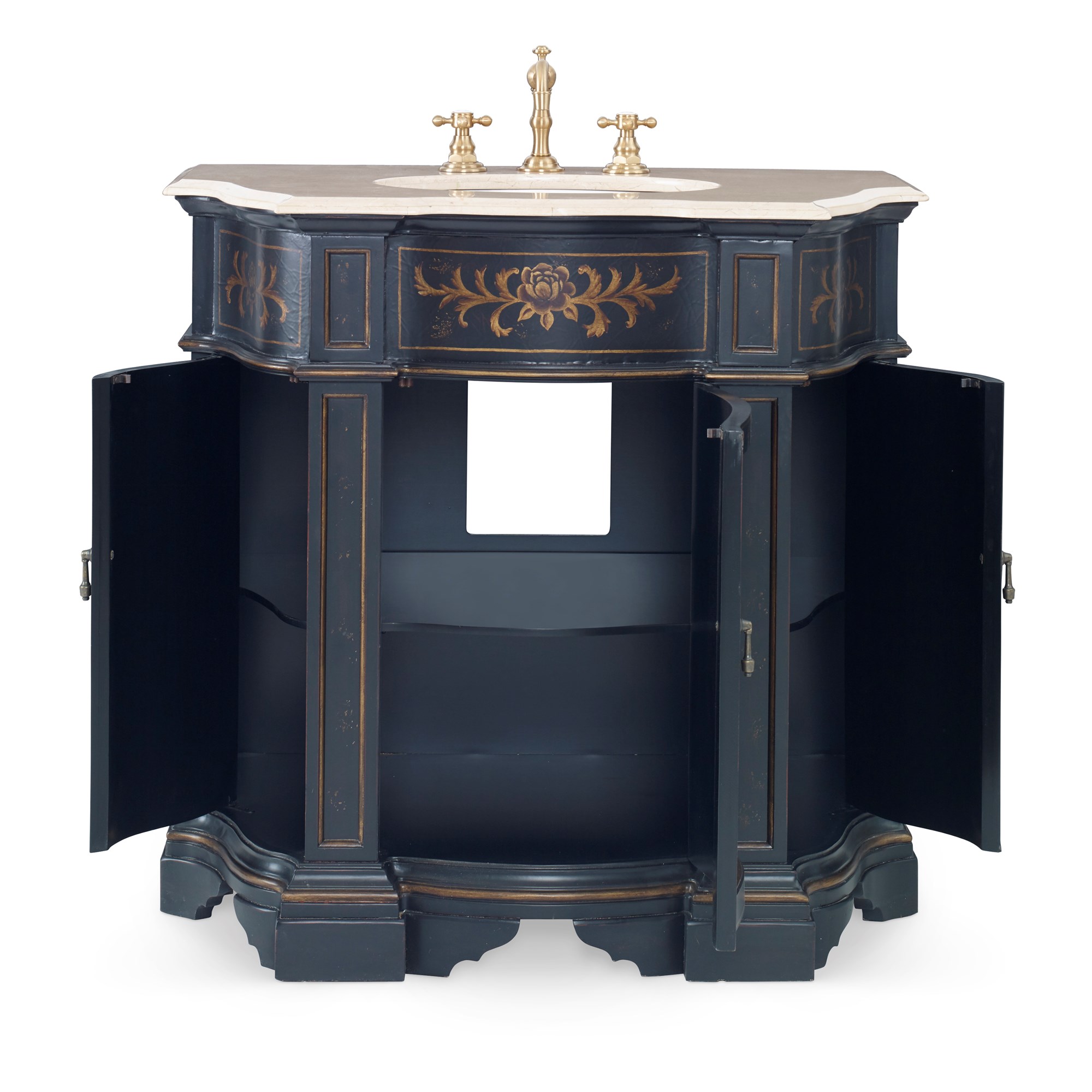 Тумбочка, средняя (от 34 до 36,5) 10408-110-301 Floral Ebony Sink Chest  Ambella  - Вид №3