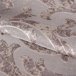 Ткань «Кусто», 280 см, вензель, цвет коричневый