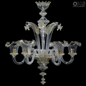 4796 ORIGINALMURANOGLASS Люстра Элегантная - золото 24кт - муранское стекло OMG  см