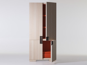 Деревянный шкаф с распашными дверцами