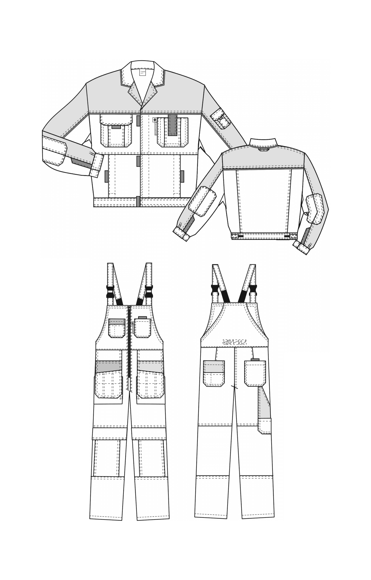 5039614 Костюм "Профессионал-2" темно-серый со светло-серым  Летняя спецодежда  размер 68-70/182-188  - Вид №6