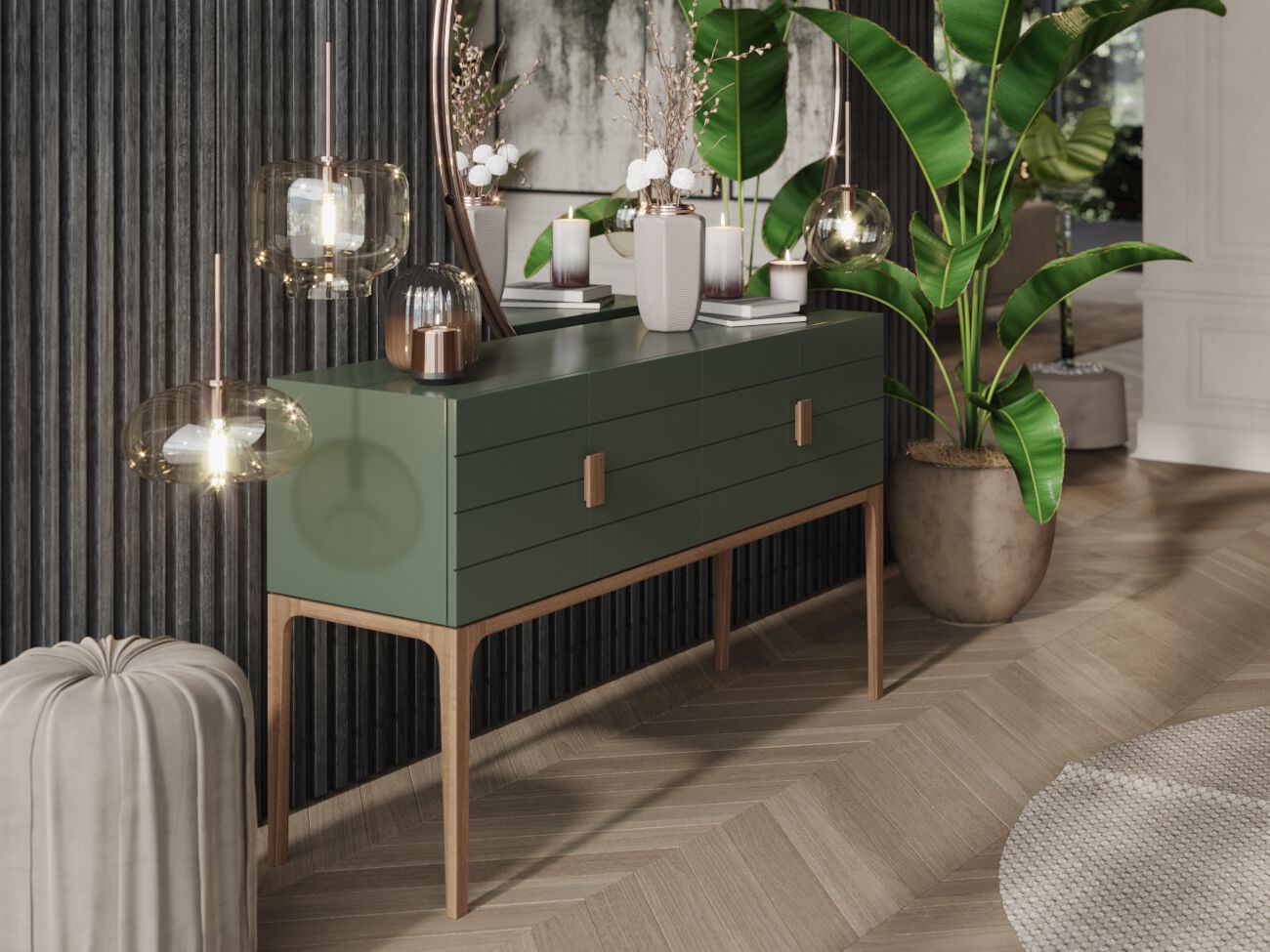 Деревянная прямоугольная консоль с ящиками PRADDY Miller ARCH-00133935 - Вид №3