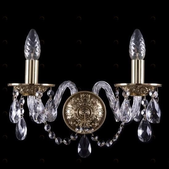 Бра Bohemia Ivele 1610/2/G BOHEMIA IVELE СВЕЧА 077391 Золото;прозрачный 