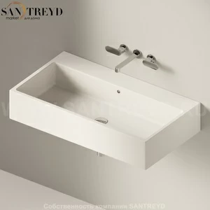 50519003 Подвесная раковина настенная прямоугольная Ceramica Flaminia Acquagrande бежевая