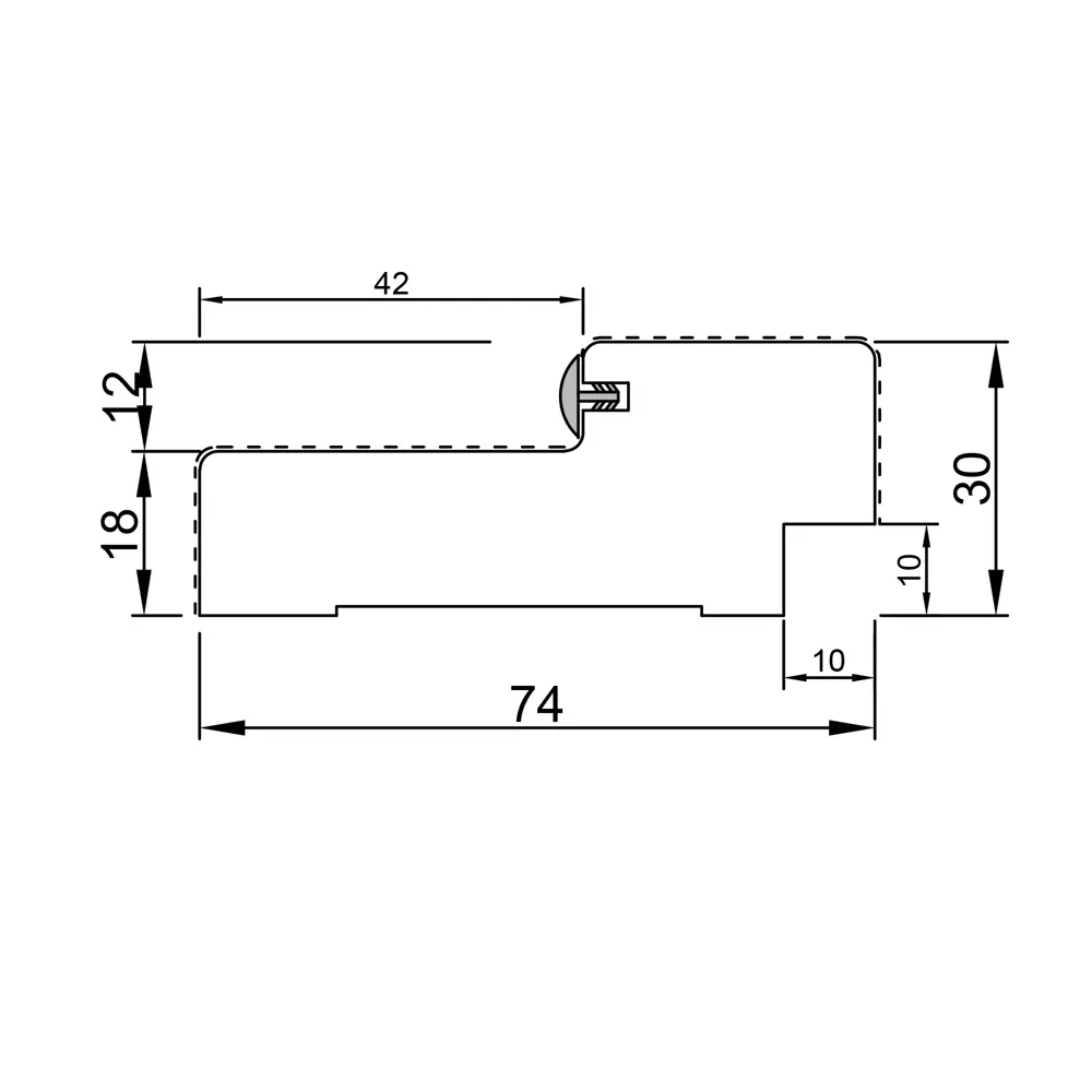Дверная коробка М13.4С 74x30 мм финиш-бумага ламинация цвет белый (2.5шт.) VELLDORIS STLM-2204032 - Вид №2