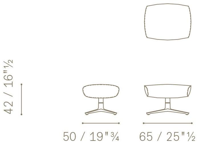 Poltrona Frau Пуф / подставка для ног из кожи La collezione - divani e poltrone sun-id-1415843 - Вид №3