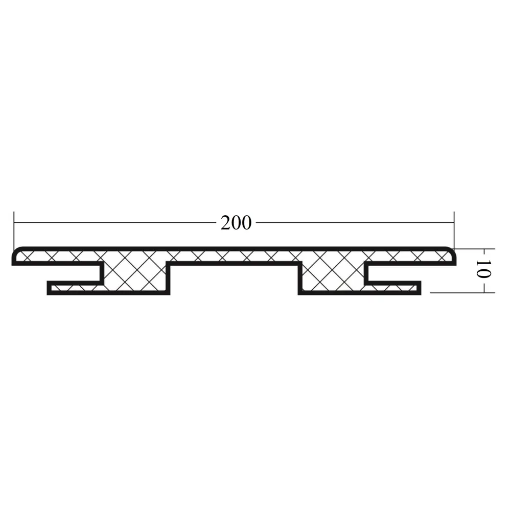 Добор телескопический Канзас/Опал 10x200x2150 мм ПВХ ламинация цвет дуб европейский серый VELLDORIS STLM-2055528 - Вид №3