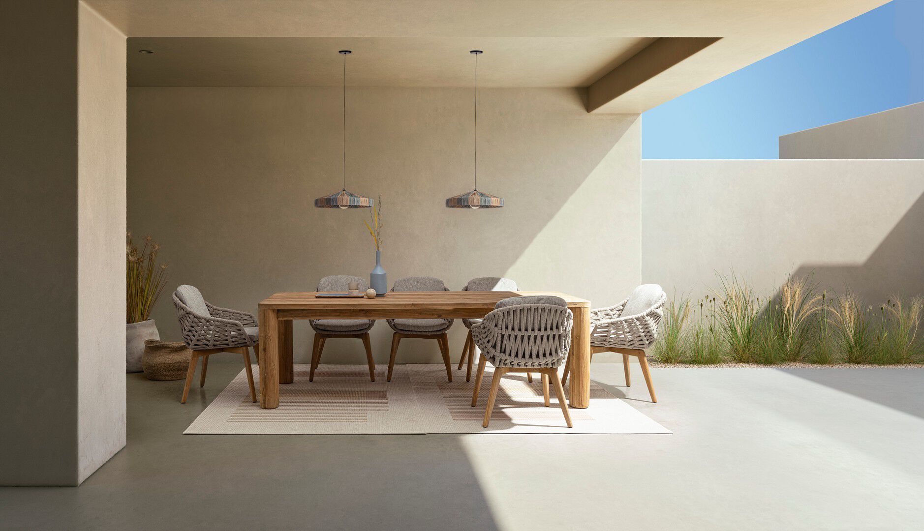 Веревочный садовый стул со встроенной подушкой BIZZOTTO Tamires ARCH-00070128 - Вид №8