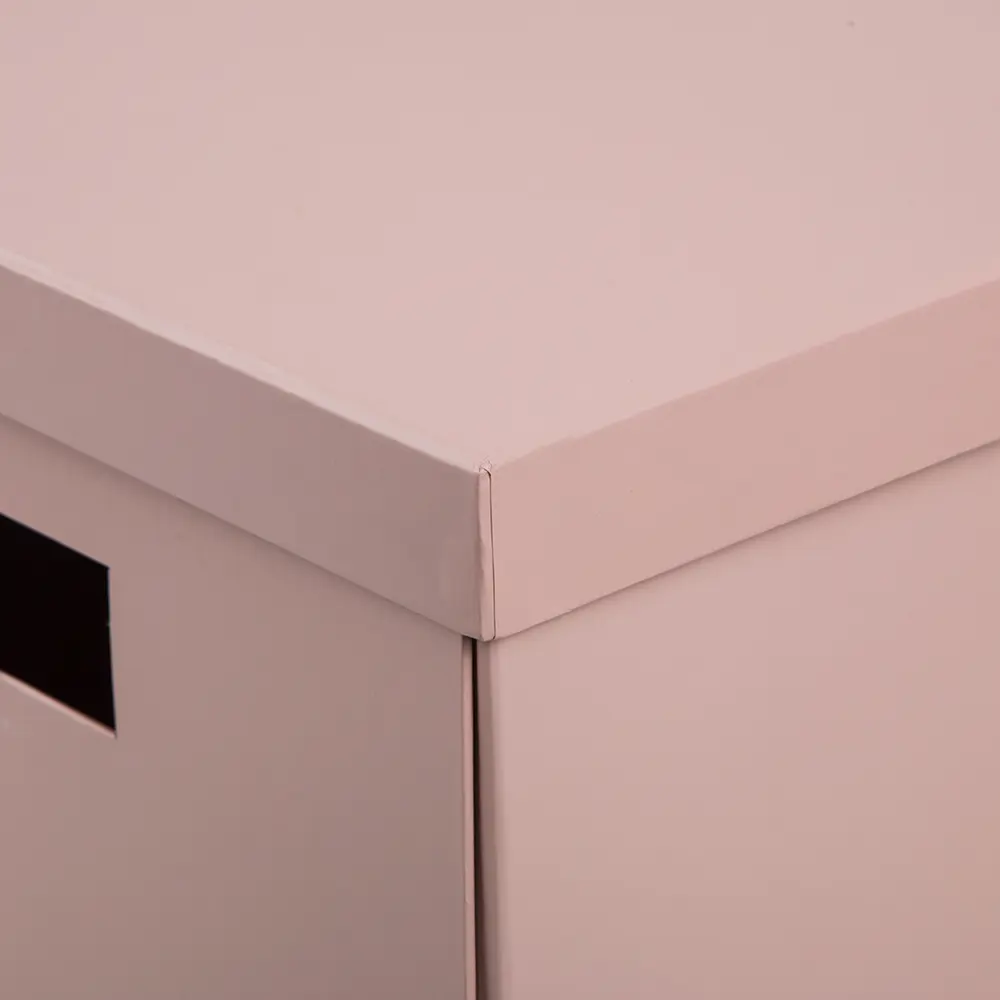 Коробка складная 31x31x30 см картон цвет розовый STORIDEA STLM-2163873 - Вид №3