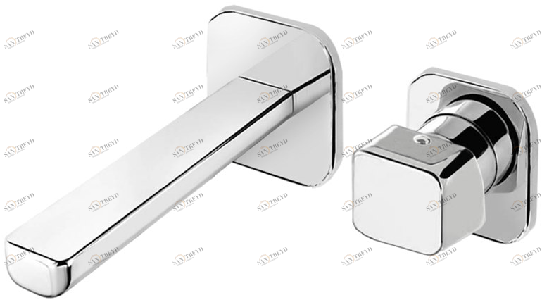 Fir Italia Смеситель для умывальника настенный из латуни Daily cube 45 sun-id-1417863
