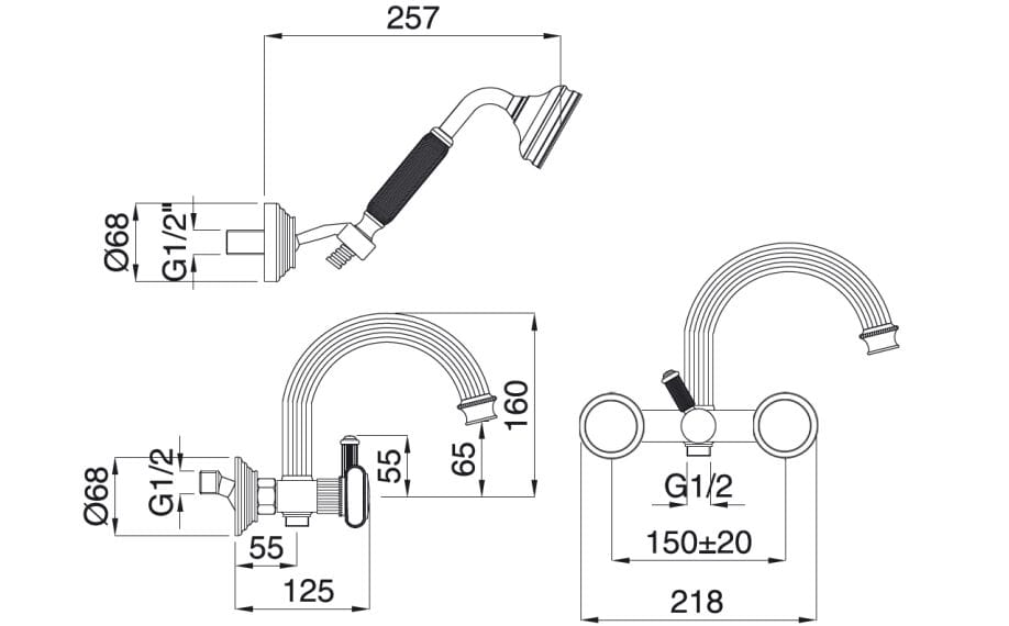 Наружная настенная ванна Gaia Mobili Complements ARCH-00059017 - Вид №2