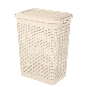Корзина для белья Бытпласт Rattan Style 30 л полипропилен цвет бежевый