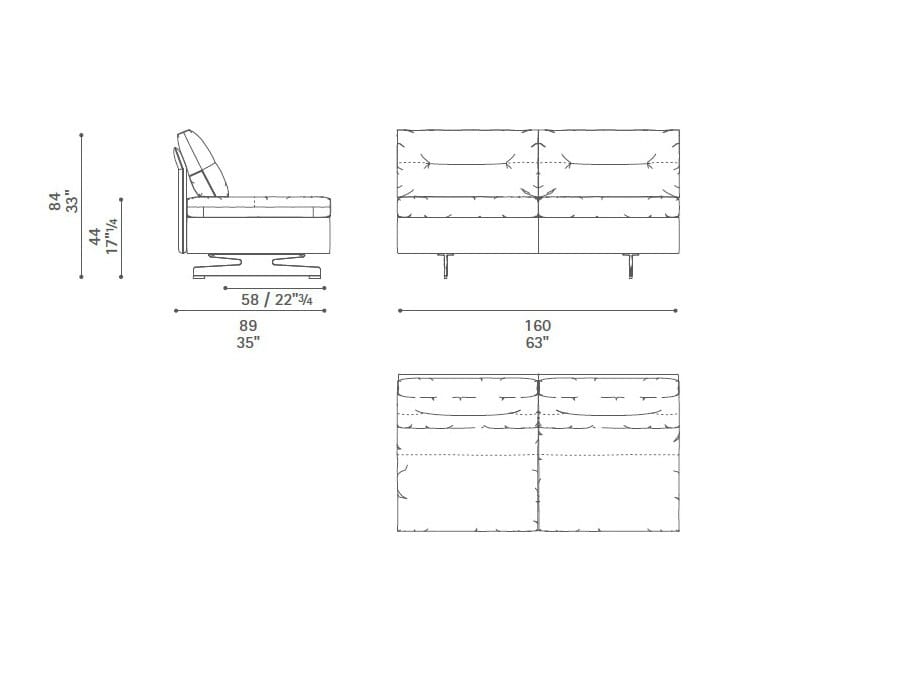 Диван с журнальной стойкой Poltrona Frau коллекция-диваны и кресла ARCH-00101037 - Вид №22