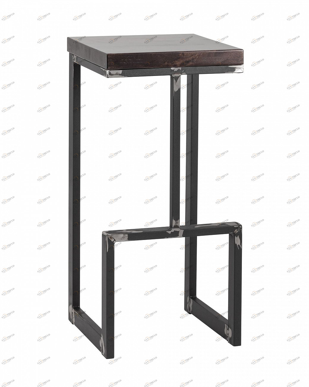 Полубарный стул коричневый с деревянным сиденьем "Альтрон" STOOL GROUP  00-3945993 Коричневый 