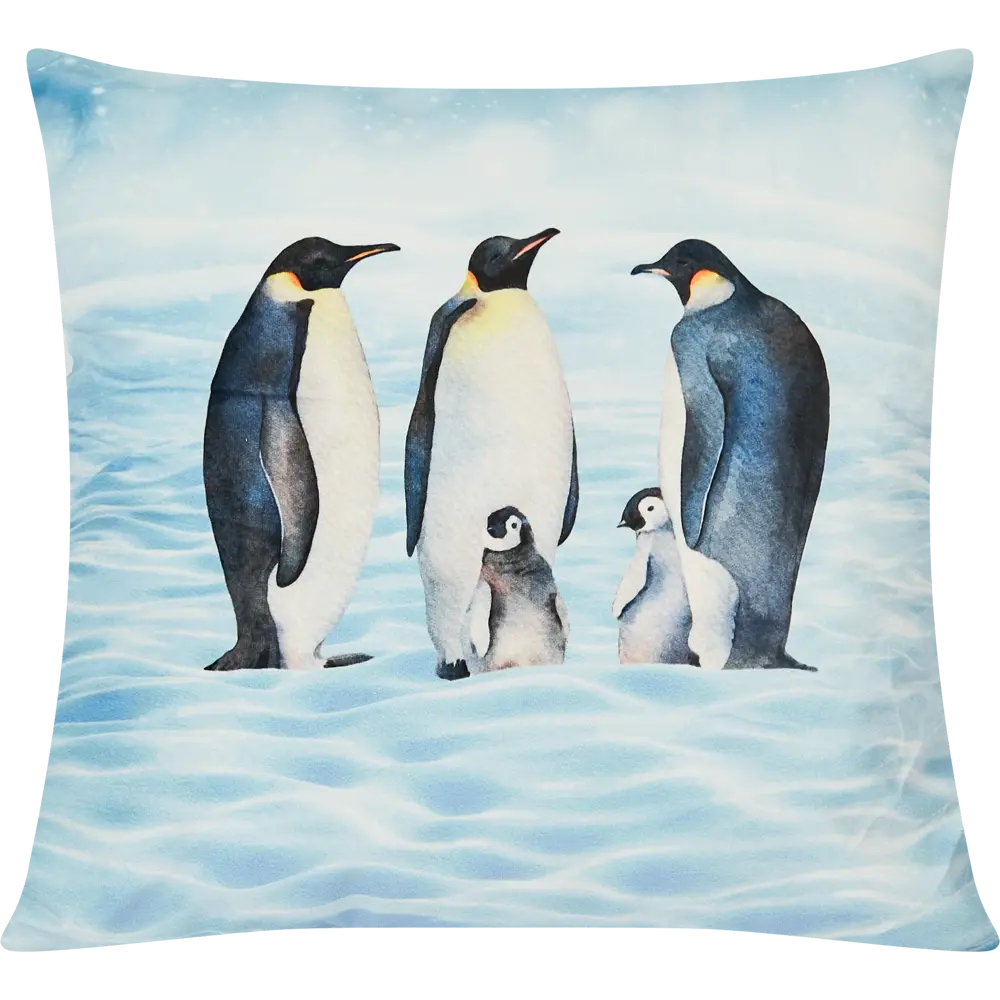 Подушка Пингвины 45x45 см цвет белый 88791401 STLM-2077748 SEASONS 