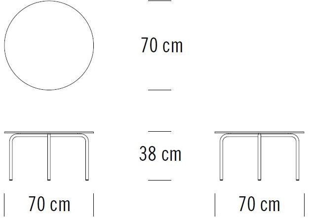 Thonet Круглый стеклянный журнальный столик для гостиной Mr 515 sun-id-1480011 - Вид №15