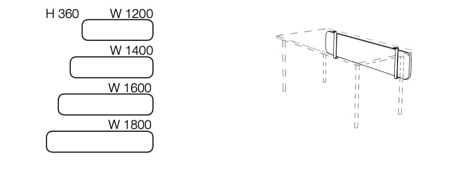 Звукопоглощающая панель перегородки стола Askia Connect ARCH-00081415 - Вид №8