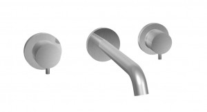 73540 / 0S Излив малый Ø21 Настенный смеситель из матовой нержавеющей стали 316 190 мм. носик. Bongio Time2020 Basic