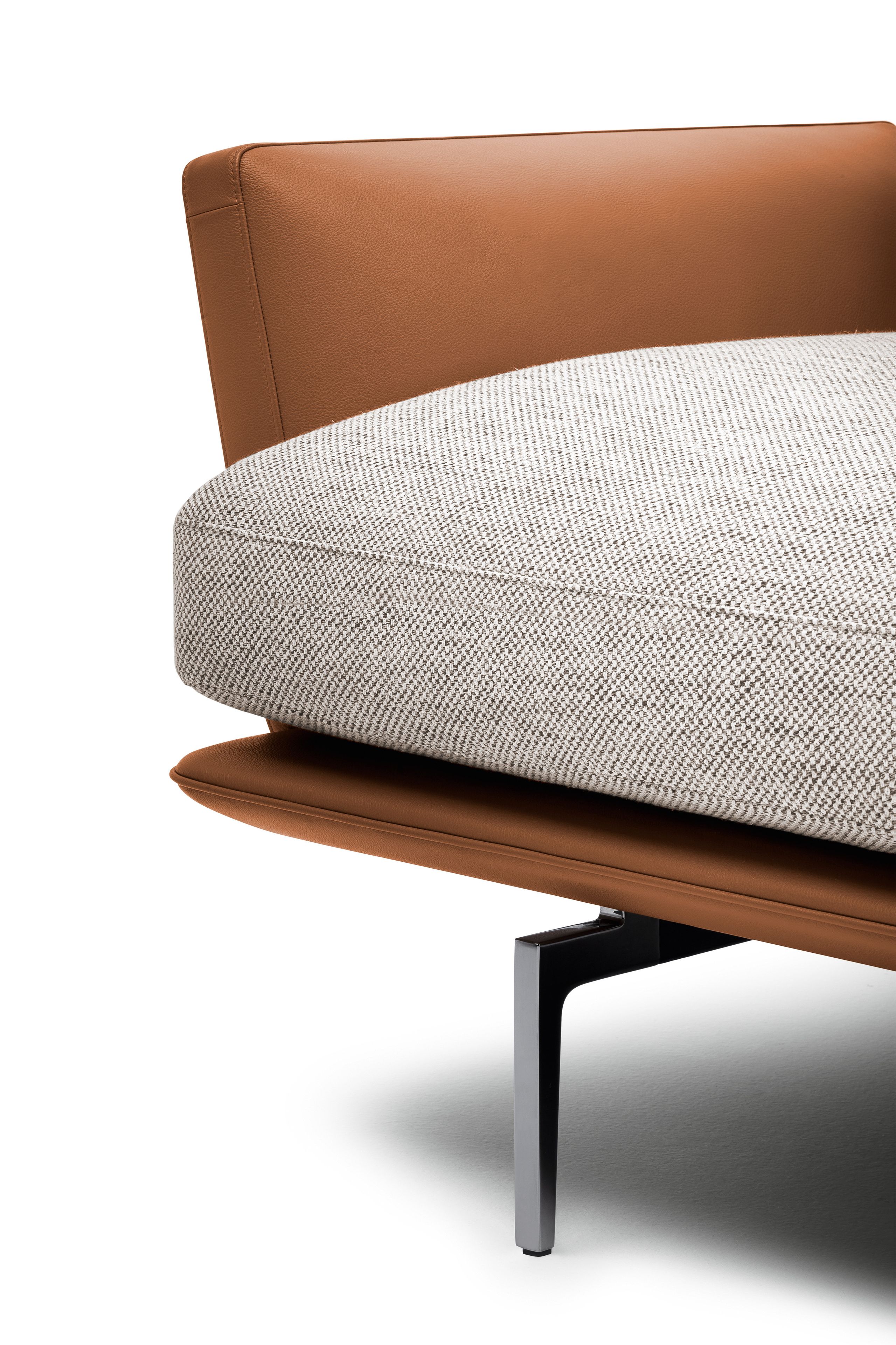 2-местный диван из ткани и кожи Poltrona Frau коллекция-диваны и кресла ARCH-00023593 - Вид №3