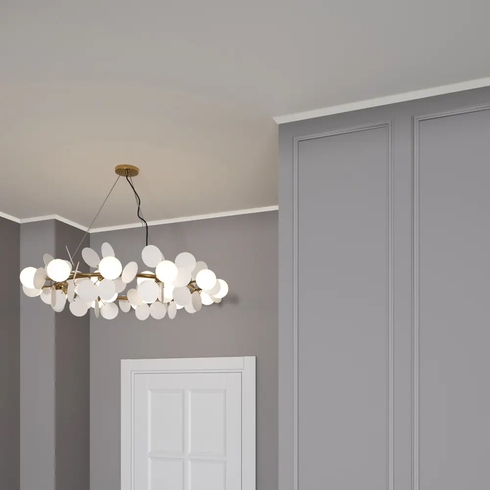 Santreyd Basic: Потолочный плинтус белый 20х20х2000 мм для безупречной отделки 89365807 STLM-1537259 - Вид №5